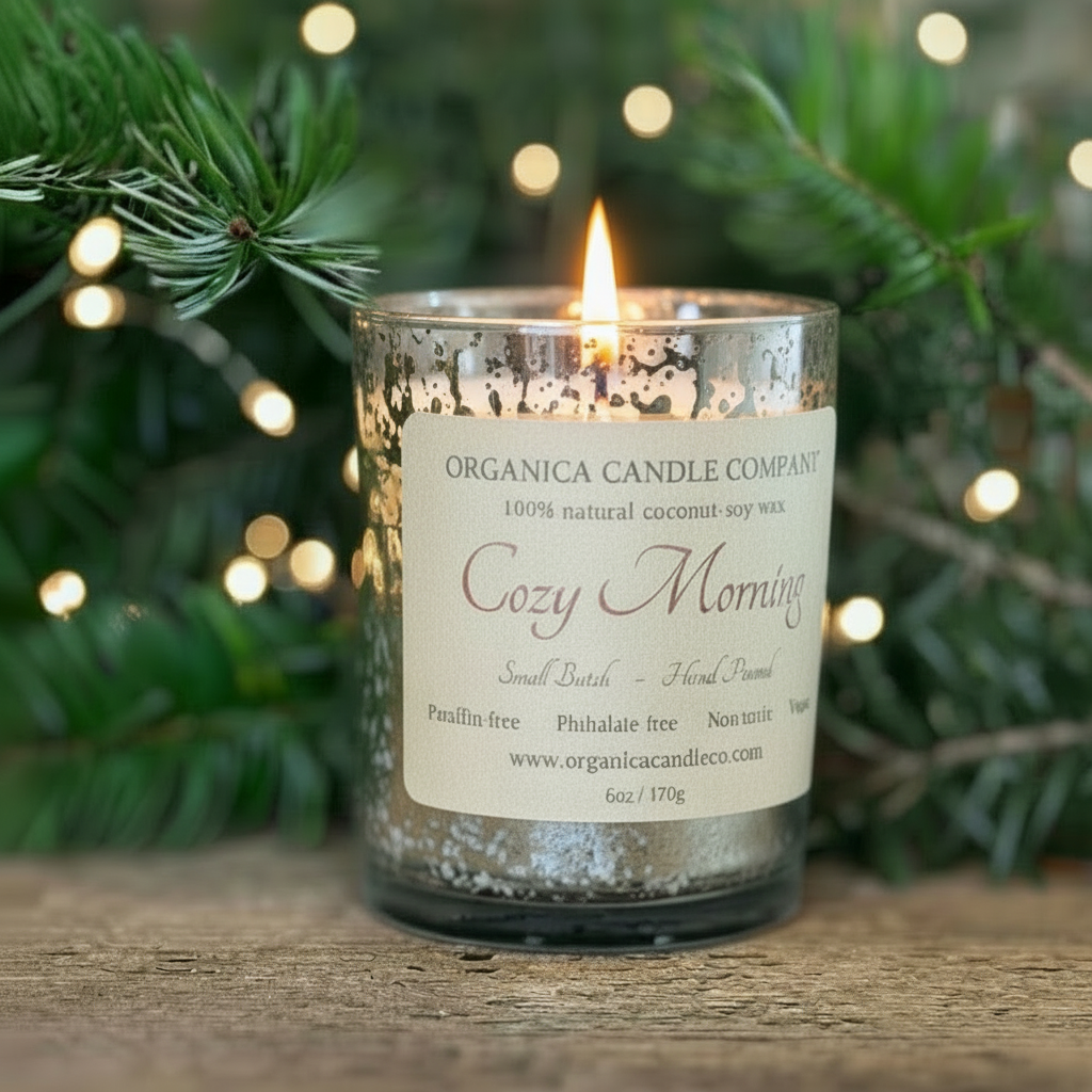 Cozy Morning - 6 oz Mercury Glass with Lid