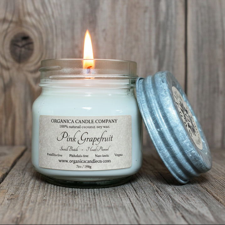 Pink Grapefruit - Mason Jar - 8 oz