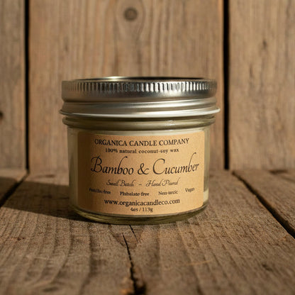 Bamboo & Cucumber - Mason Jar - 4 oz