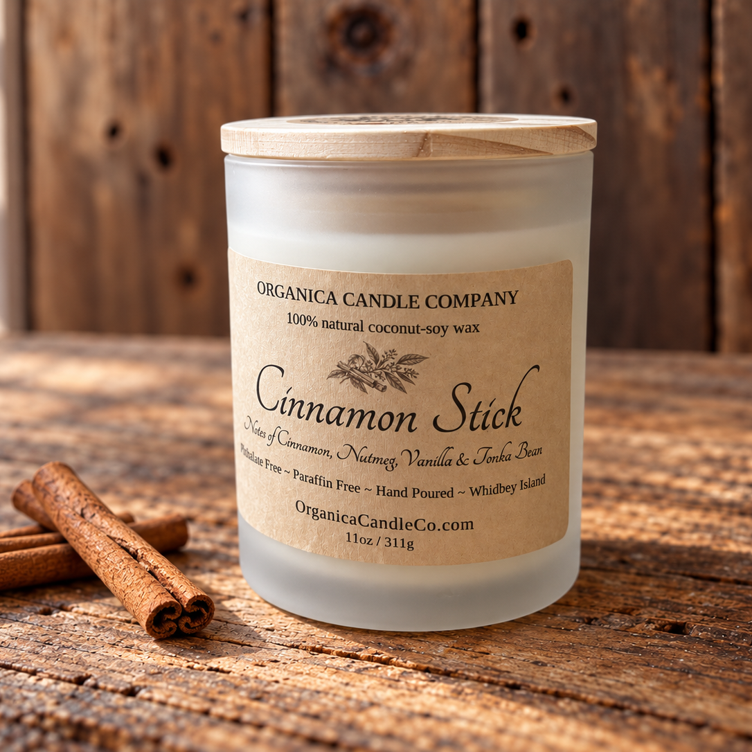 Cinnamon Stick - 11 oz White Frost w/ Lid Double Wicked