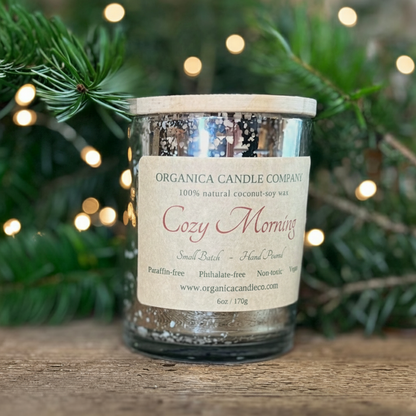 Cozy Morning - 6 oz Mercury Glass with Lid