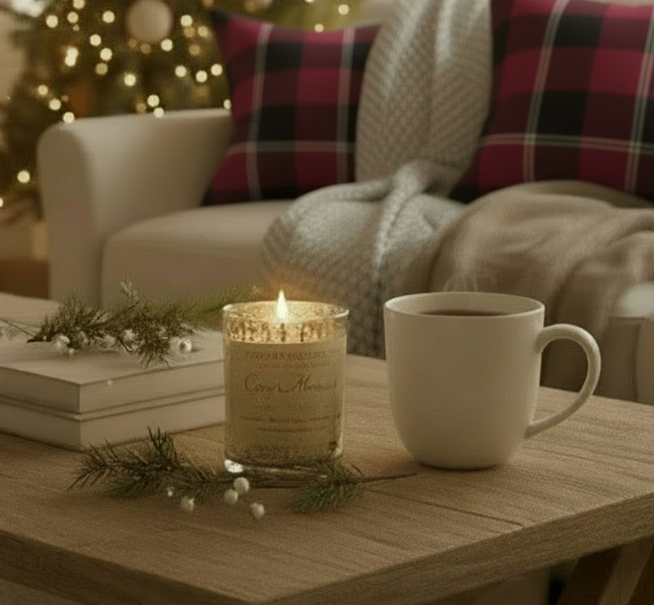 Cozy Morning - 6 oz Mercury Glass with Lid