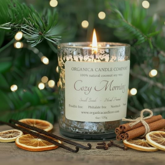 Cozy Morning - 6 oz Mercury Glass with Lid