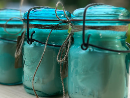 Vintage 1976 Bicentennial Mason Jar Candle