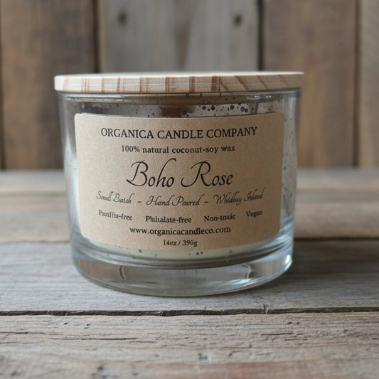 Boho Rose - Mercury- 14 oz W/Lid Triple Wick