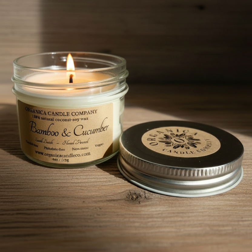 Bamboo & Cucumber - Mason Jar - 4 oz