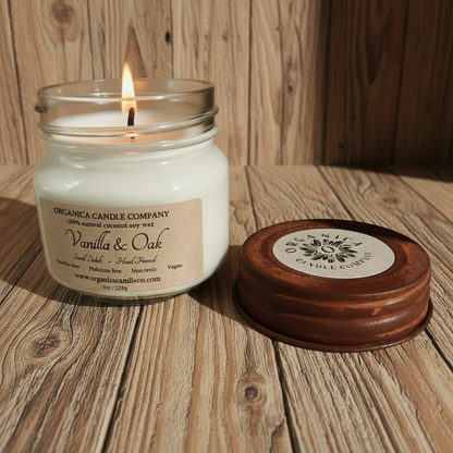 Vanilla & Oak - Mason - 8 oz
