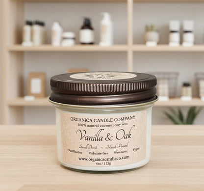 Vanilla & Oak - Mason - 4 oz
