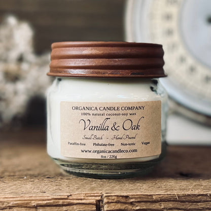 Vanilla & Oak - Mason - 8 oz