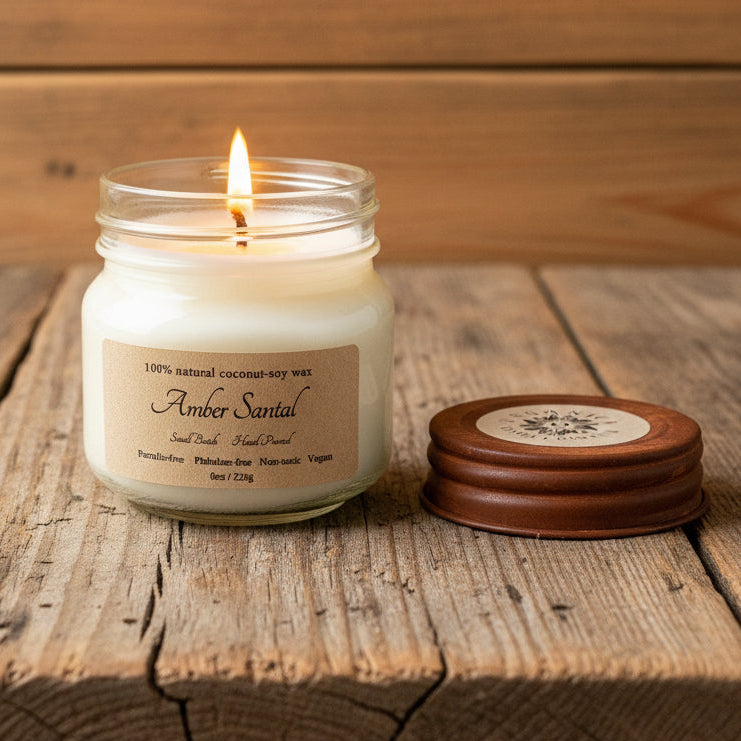 Amber Santal - Mason - 8 oz