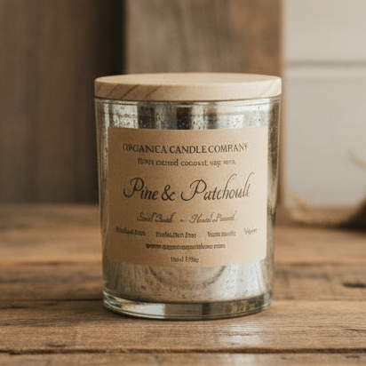 Pine & Patchouli - Mercury Glass w/ Wood Lid - 6 oz
