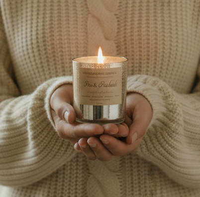 Pine & Patchouli - Mercury Glass w/ Wood Lid - 6 oz