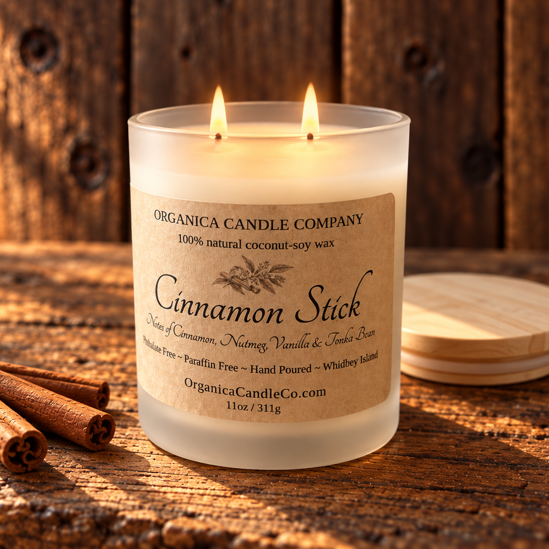 Cinnamon Stick - 11 oz White Frost w/ Lid Double Wicked