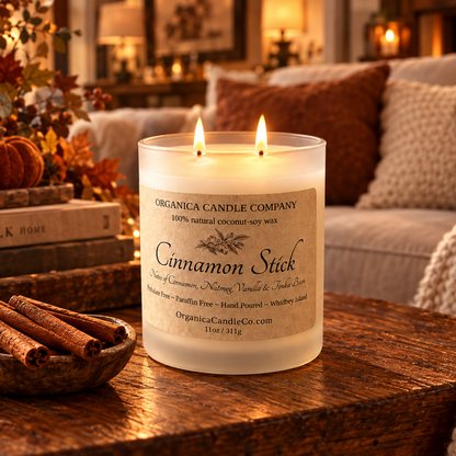 Cinnamon Stick - 11 oz White Frost w/ Lid Double Wicked