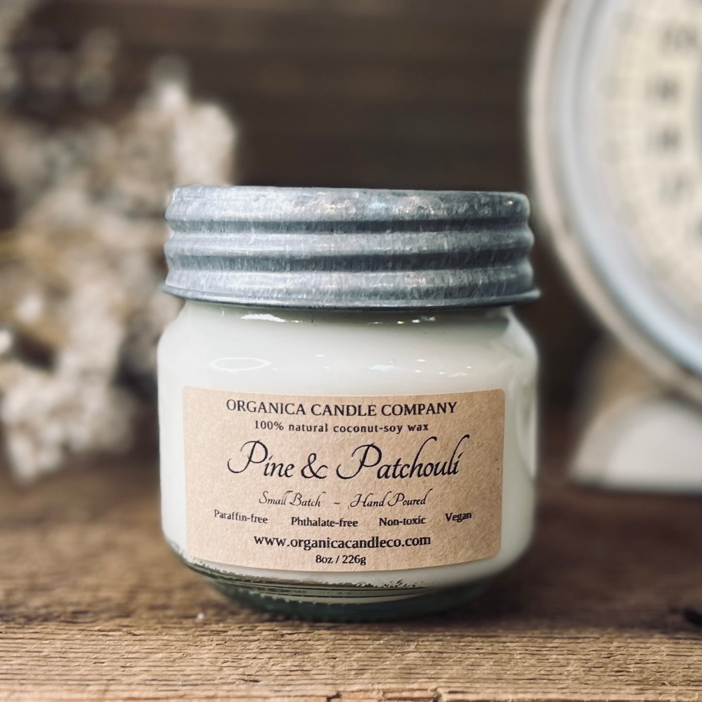 Pine & Patchouli - Mason - 8 oz