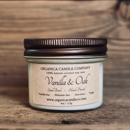 Vanilla & Oak - Mason - 4 oz