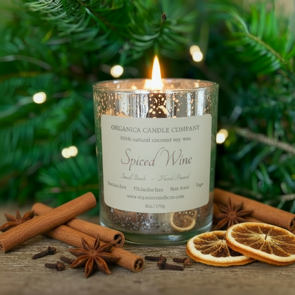 Spiced Wine- 6 oz Mercury Glass with Lid