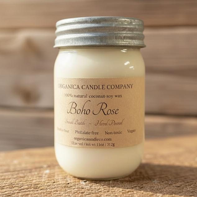Boho Rose - Mason - 12 oz