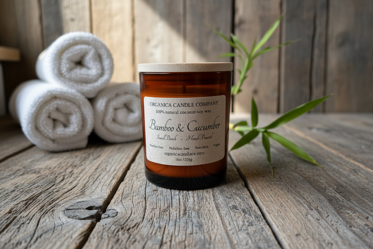 Bamboo & Cucumber - Apothecary w/Lid - 8 oz