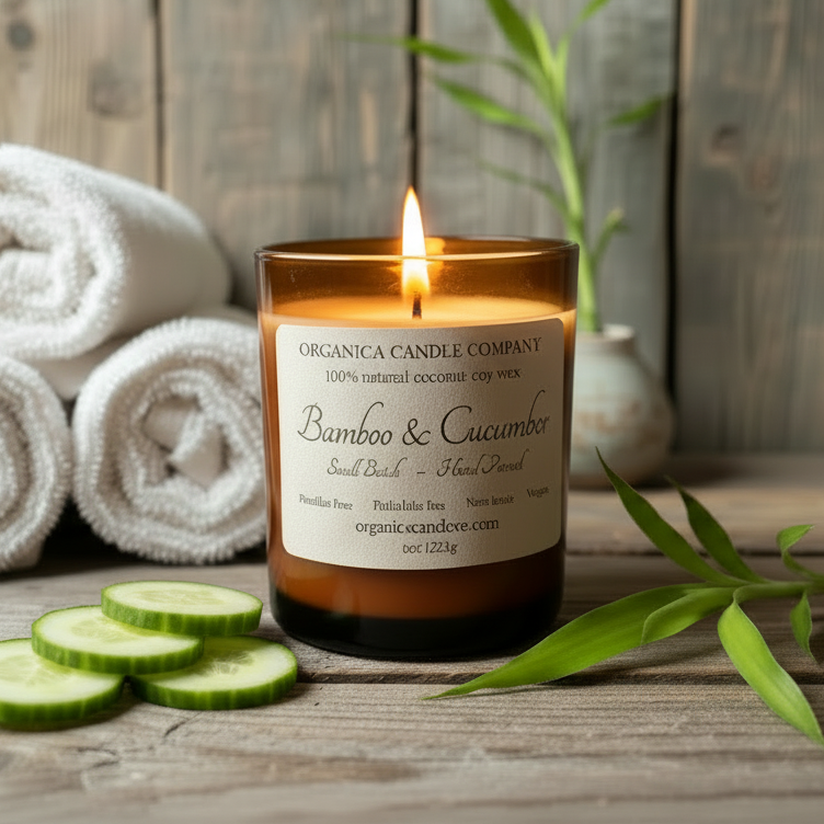 Bamboo & Cucumber - Apothecary w/Lid - 8 oz