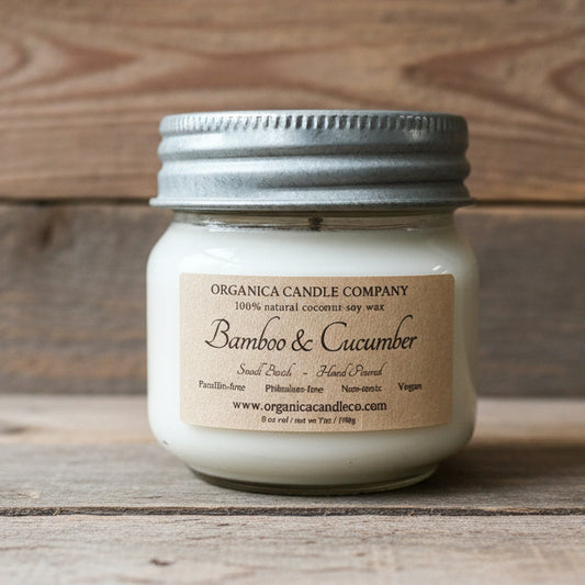 Bamboo & Cucumber - Mason Jar - 8 oz
