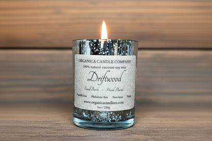 Driftwood - Mercury Glass & Wood Lid -6 oz