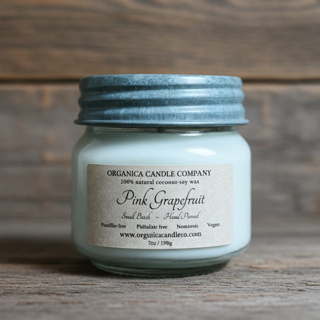 Pink Grapefruit - Mason Jar - 8 oz