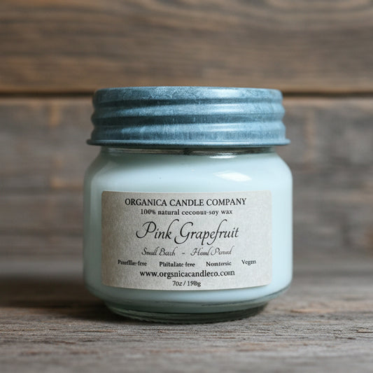Pink Grapefruit - Mason Jar - 8 oz