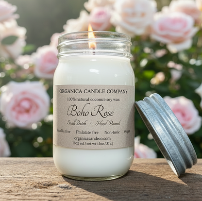 Boho Rose - Mason - 12 oz