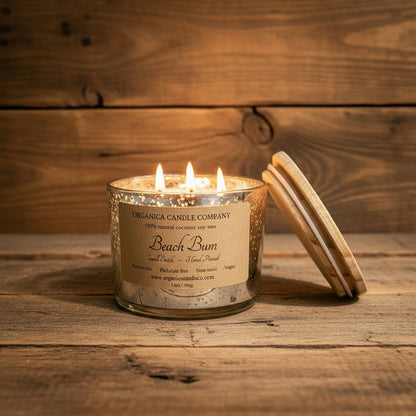 Beach Bum - Mercury Jar w/Lid Triple Wick - 14 oz